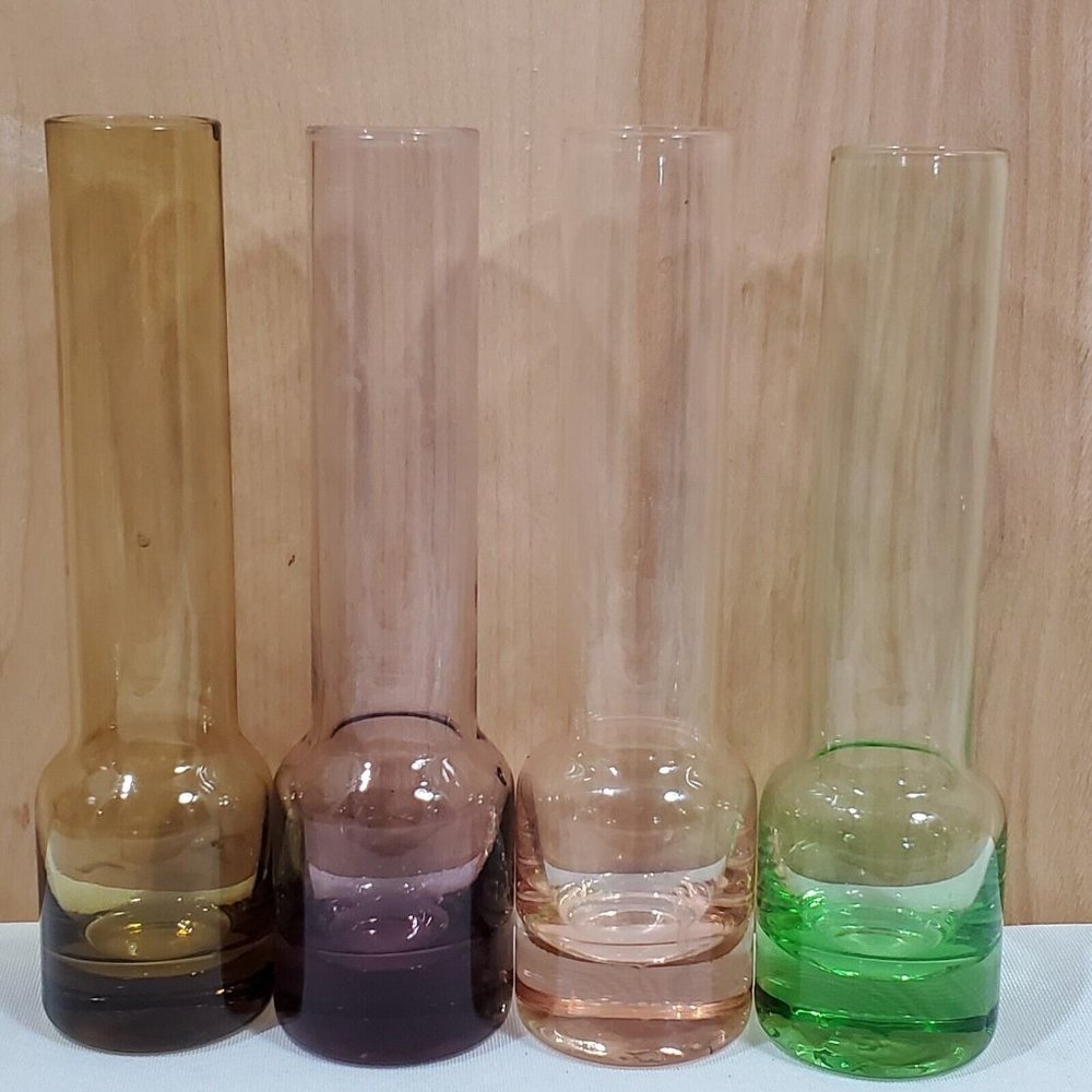 Downtown Rainbow Color Glass Vodka Chiller Glasses set of 4 liquor vials